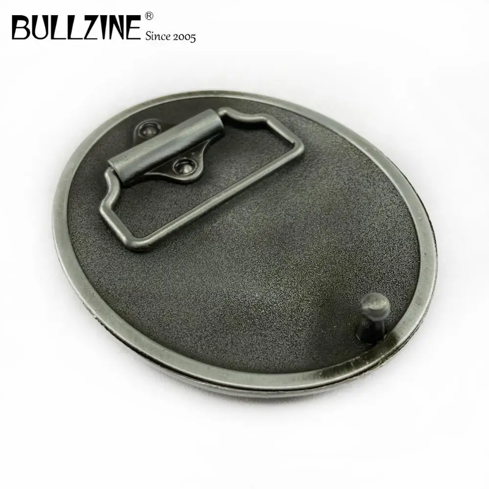 Пряжка для ремня Bullzine с оловянной отделкой в западном стиле стандартная шириной 4