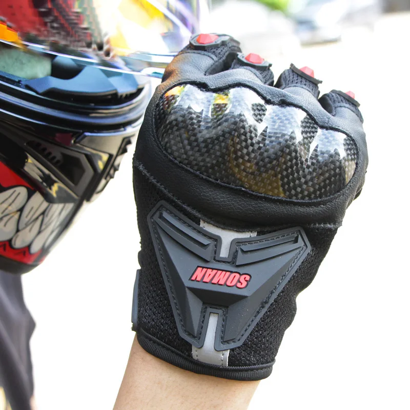 

Carbon Motorcycle Gloves Touch Screen Guantes Moto Leather Luva Moto Breathable Motocross Gloves Motorcycle Motos Bicycle
