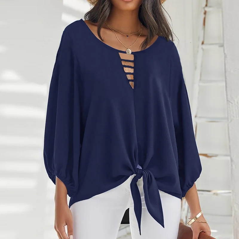 

Sexy Slash Neck Lace-Up Women Blouses Tops Autumn Fashion Off Shoulder Floral Printed Shirts Summer Casual Office Ladies Blusas