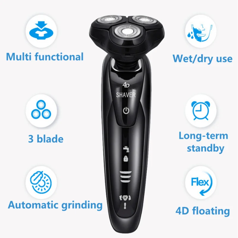 Аккумуляторные электробритвы для мужчин с тройным лезвием электрическая бритва