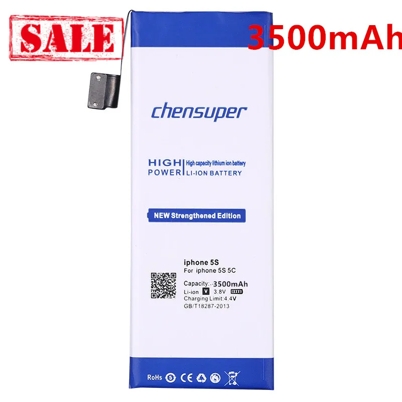 Chensuper 2019 100% новая батарея 3300mAh для iphone 5S iphone5S 5c iphone5C бесплатные инструменты +