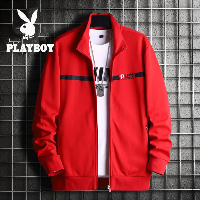 

PLAYBOY Jacket men spring and autumn new men's knit jacket trend fashion young student men's jacket 10171246