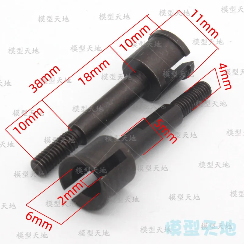 2PCS HSP 08064 15506 Black Silver Steel Wheel Axle For 1/10 RC 4WD Off-Road Car Buggy Monster Bigfoot Truck 94155 94188 | Игрушки и