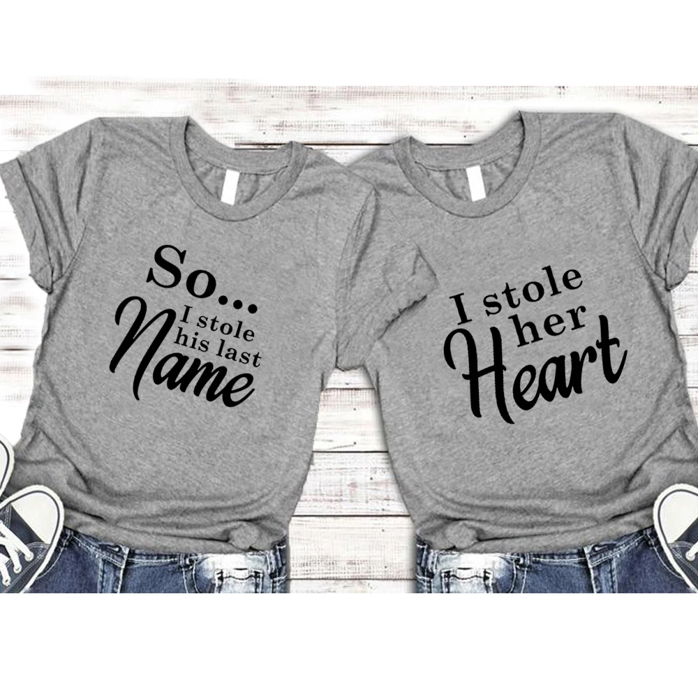 Забавная парная футболка Одинаковая одежда для пар новая с коротким рукавом и