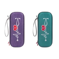 2pcs carrying case for littmann classic iii stethoscope protect pouch sleeve box protection casepurple green
