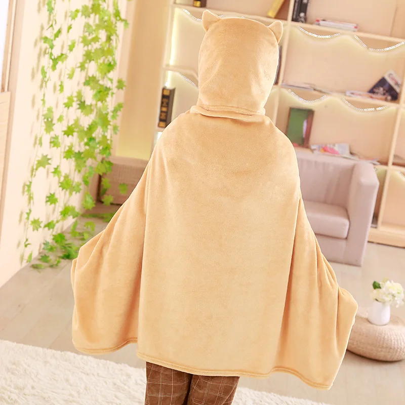 1.7*0.9cm Cute Corgi Dog Cape Lazy Blanket Cartoon Shiba Inu Plush Toy Cosplay Cloak Air Blankets Birthday Gift | Игрушки и хобби