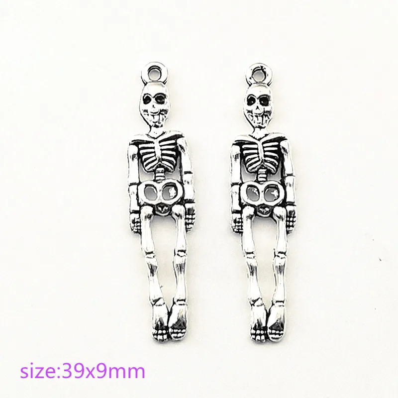 10 шт. подвески в виде черепа тибетские посеребренные кулоны антикварные