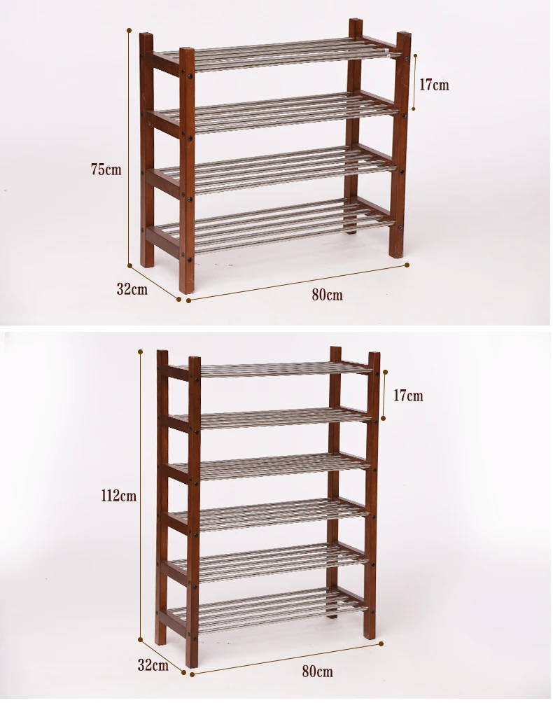 

Solid wood shoe rack multi-layer simple cabinet modern s shelf storage creative