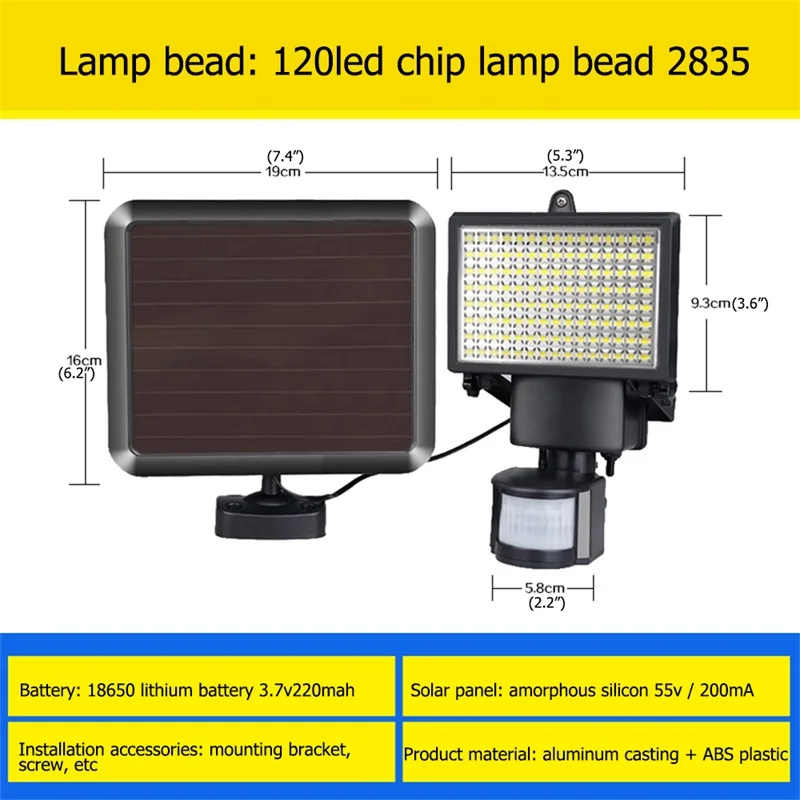 Уличный Солнечный Прожектор OUFULA суперъяркий индукционный человеческий корпус