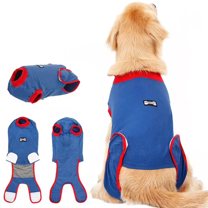 

Костюм для выздоровления собак после хирургии, дышащая одежда для хирургии домашних животных, одежда для операционной и абдоминальной инфе...