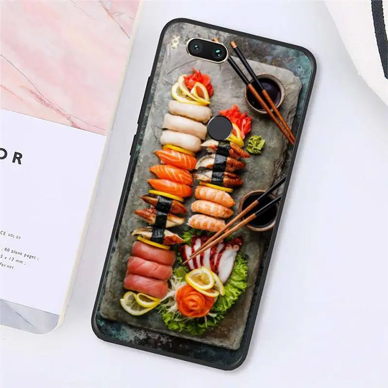 

Japanese food delicious cuisine sushi Phone Case For Xiaomi Redmi note 7 8 9 t max3 s 10 pro lite Luxury brand shell funda coque