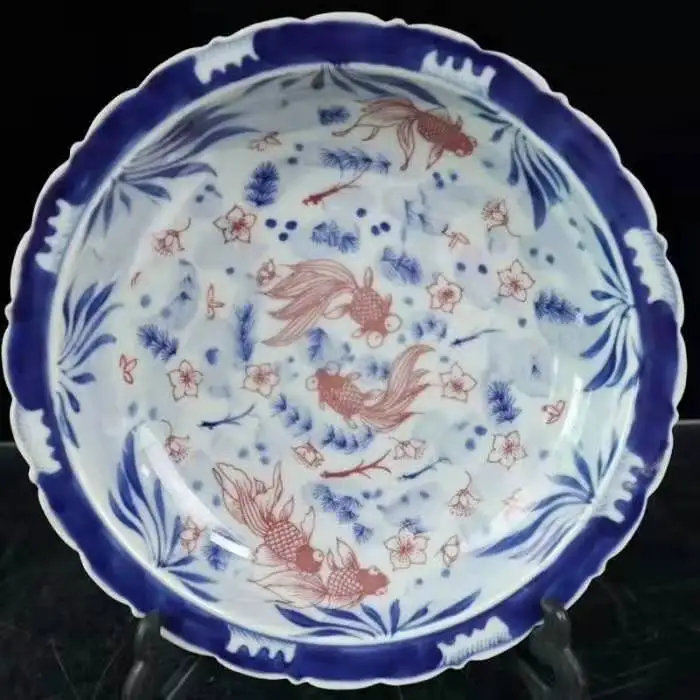 Коллекция китайских синих и белых глазури красный дракон кружева