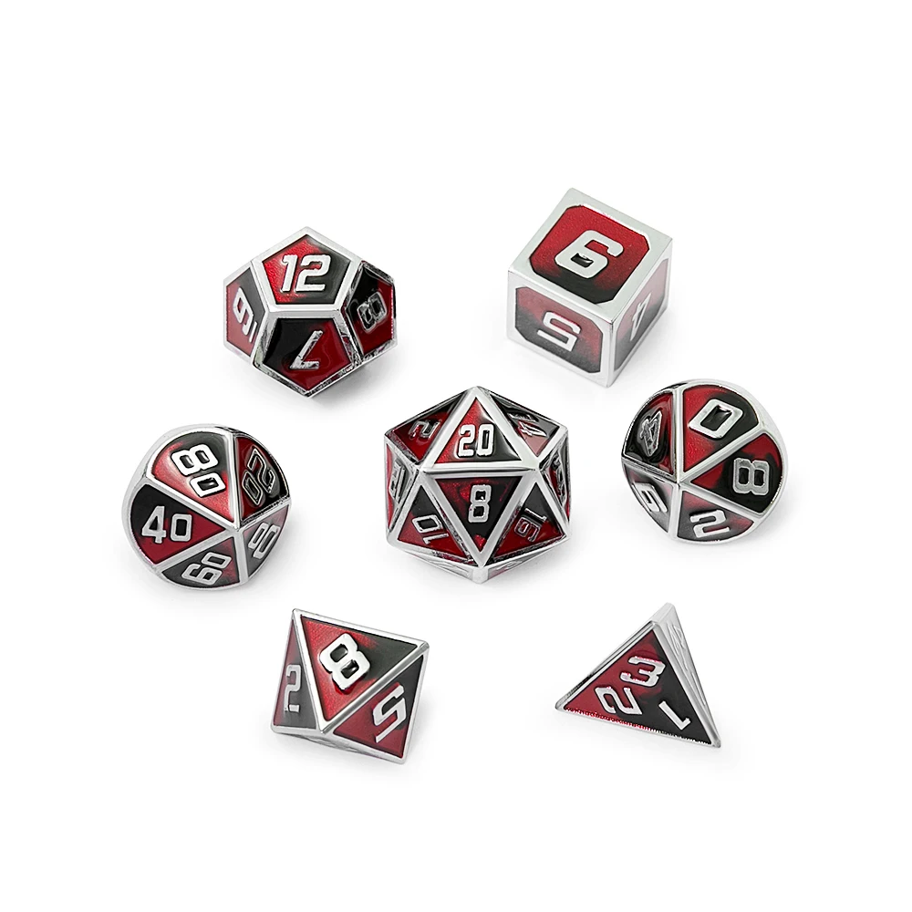 CHENGSHUO игральные кости DND set металлические для настольных игр. Цинковый сплав