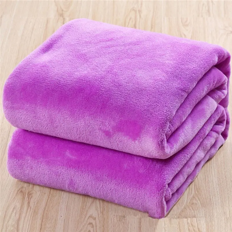 

1 Pcs Washable Solid Color Bed Blanket Fleece Blankets For Bed Throw Blanket Machine Size 50cm * 70cm