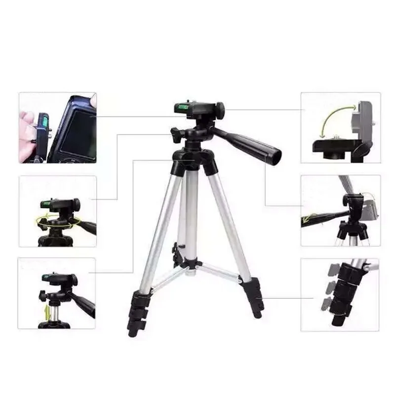 Алюминиевый сплав камеры DSLR SLR штатив Регулируемый алюминиевый легкий 360