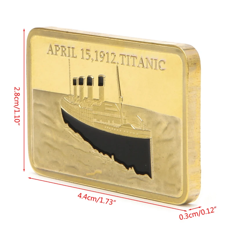 

2021 New Tragedy Of The Titanic 1912 Gold Plated Commemorative Coins Collection Souvenir