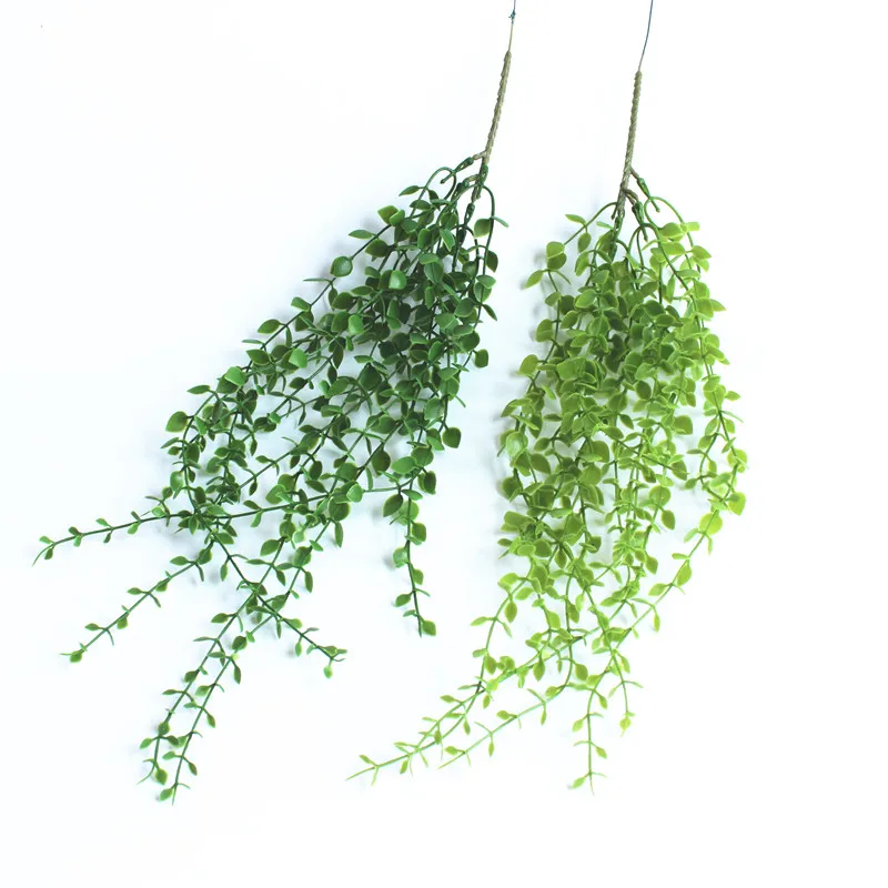 

65cm Hanging Plastic Plant Artificial Green Vine Leaf Plant Vine for Home