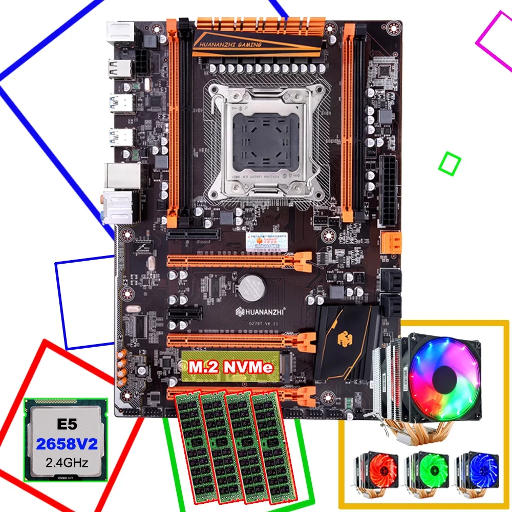 Комбинированная материнская плата HUANANZHI X79 для майнинга M.2 WIFI SSD слот Xeon E5 2658 V2 6