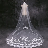 bridal veil long embroidered lace veil wedding wedding party wedding dress