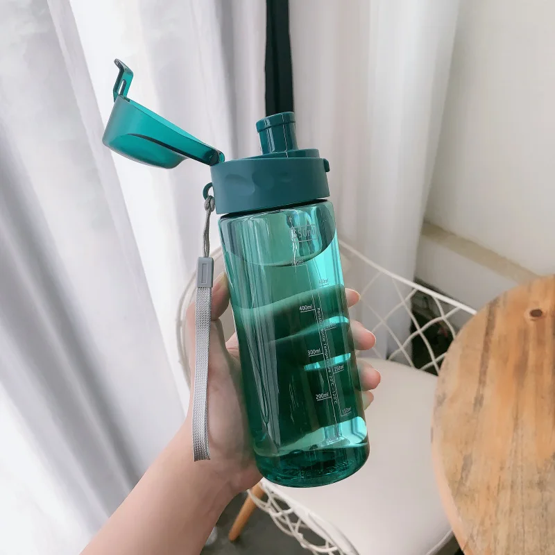 

Plastic Sports Bottles Large Capacity Simple Male Female Students Bottle Personality Space Cup Leak Proof Sports Drinkingware