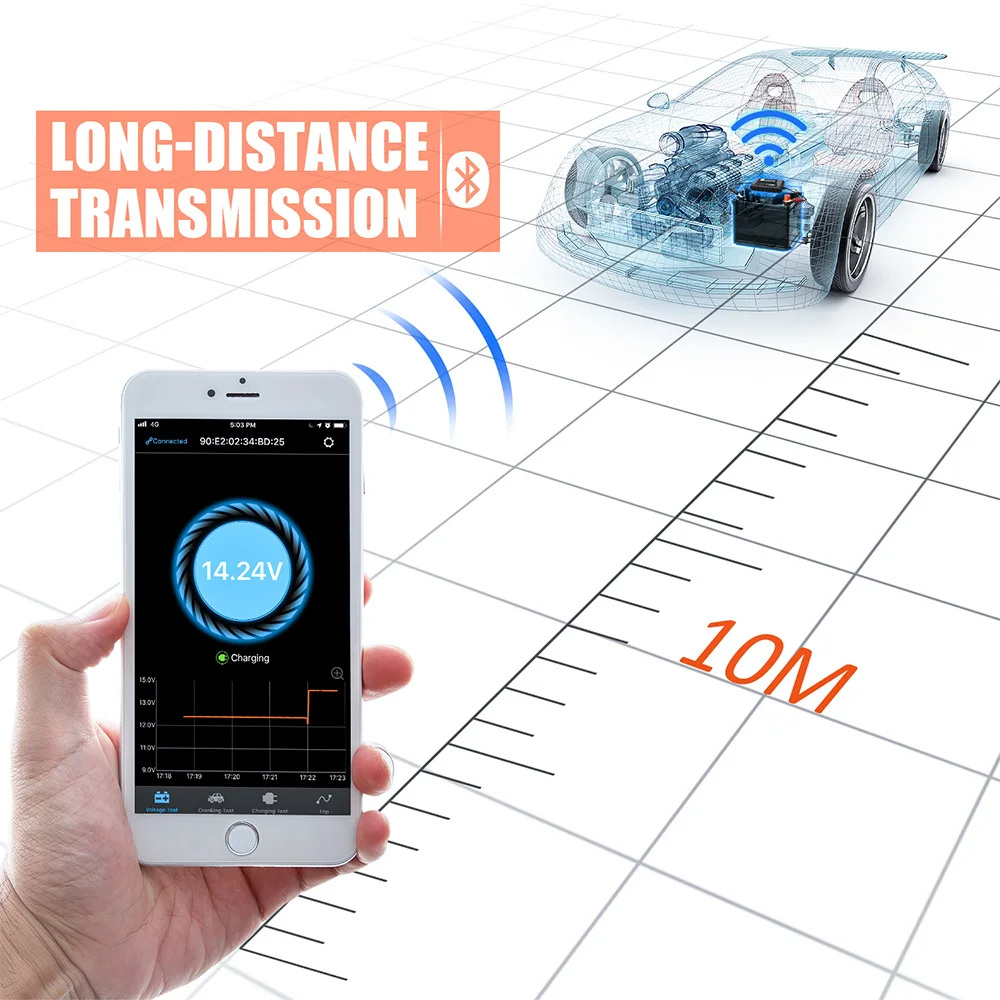 Bluetooth анализатор аккумулятора ANCEL BM300 12 В|Диагностические сканеры для автомобиля|