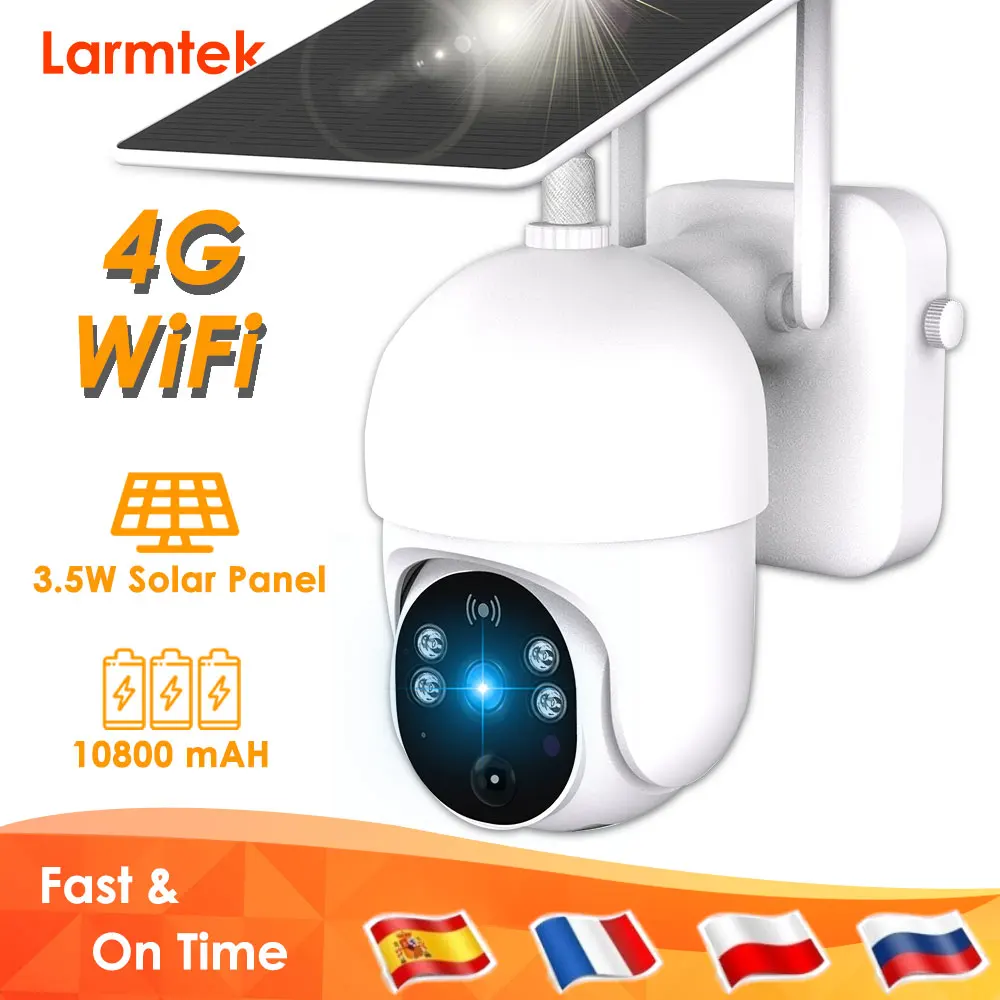 Камера видеонаблюдения 4G SIM карта 10400 мАч|Камеры видеонаблюдения| |