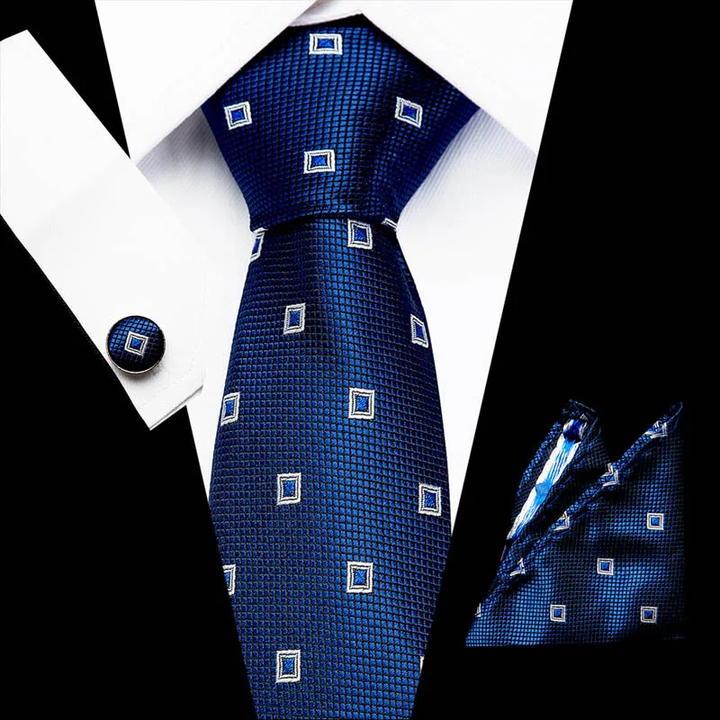 Индивидуальный заказ мужские s Галстуки Hanky запонки наборы шейный платок 7 5 см
