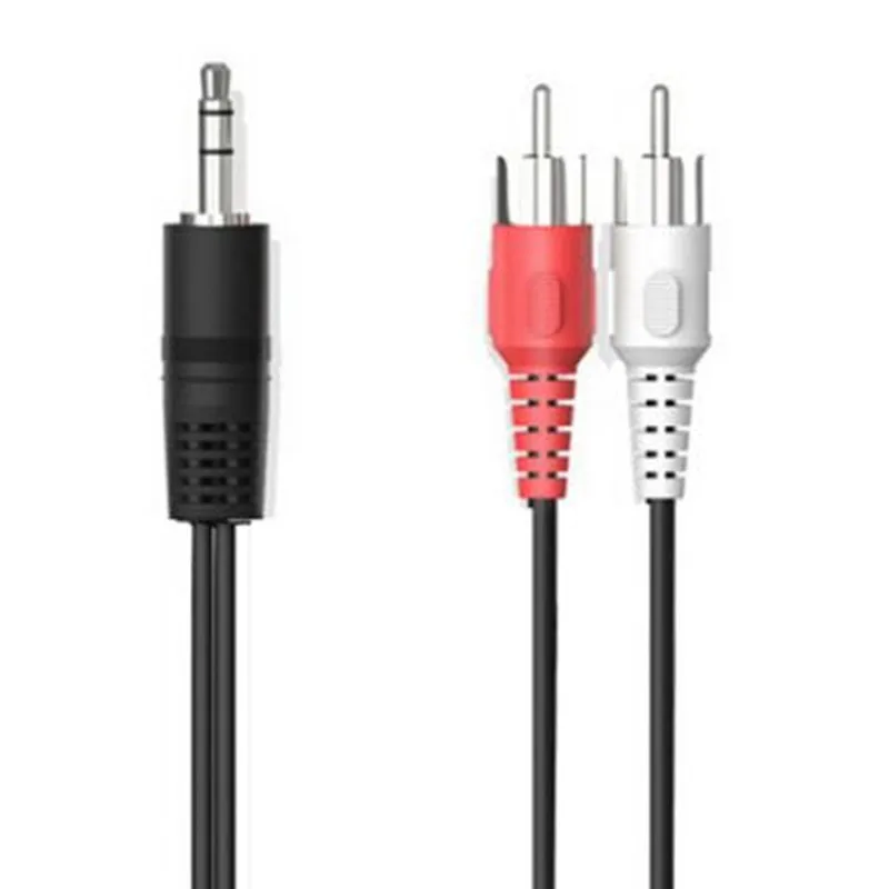3. Аудиокабель 3 фута/1 м с разъемом 5 Jack на 2 RCA штекера мм AUX стерео аудио кабель для