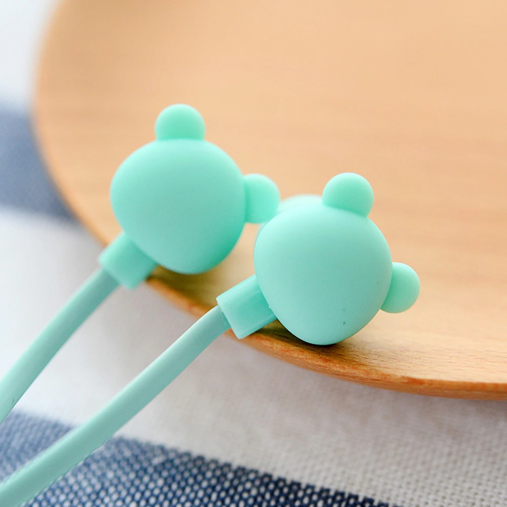 Мультяшные милые наушники 3 5 мм проводные вкладыши с микрофоном и дистанционным