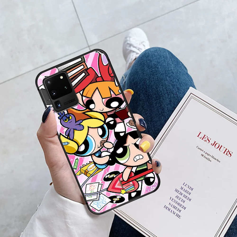 

Cute Powerpuff Girls Cartoon Phone Case Cover Hull For Samsung Galaxy S 6 7 8 9 10 e 20 Edge Uitra Note 8 9 10 Plus black Bumper
