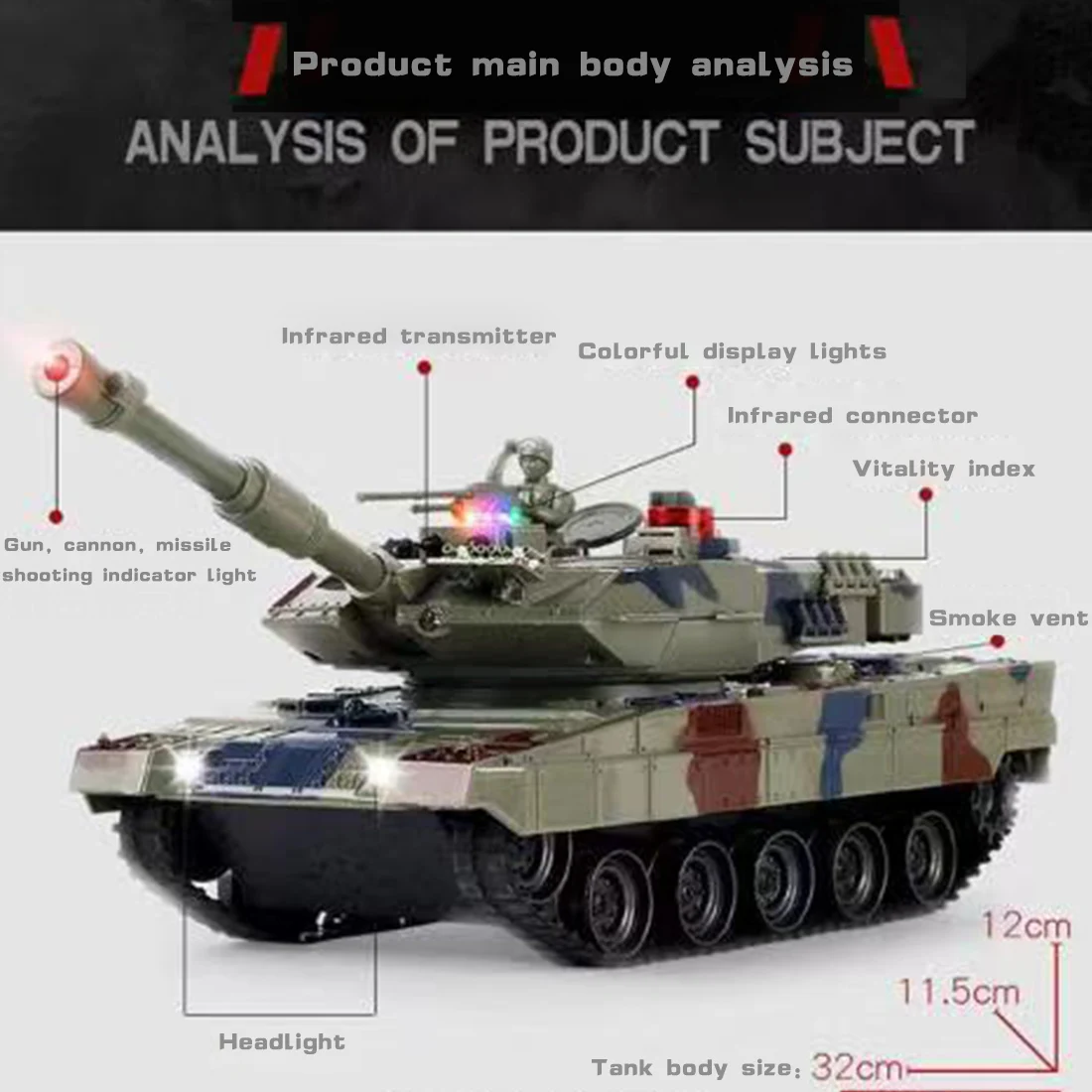Лцф 1:24 2 4G Пособия по немецкому языку Леопард 2A6 сплава модель военного танка