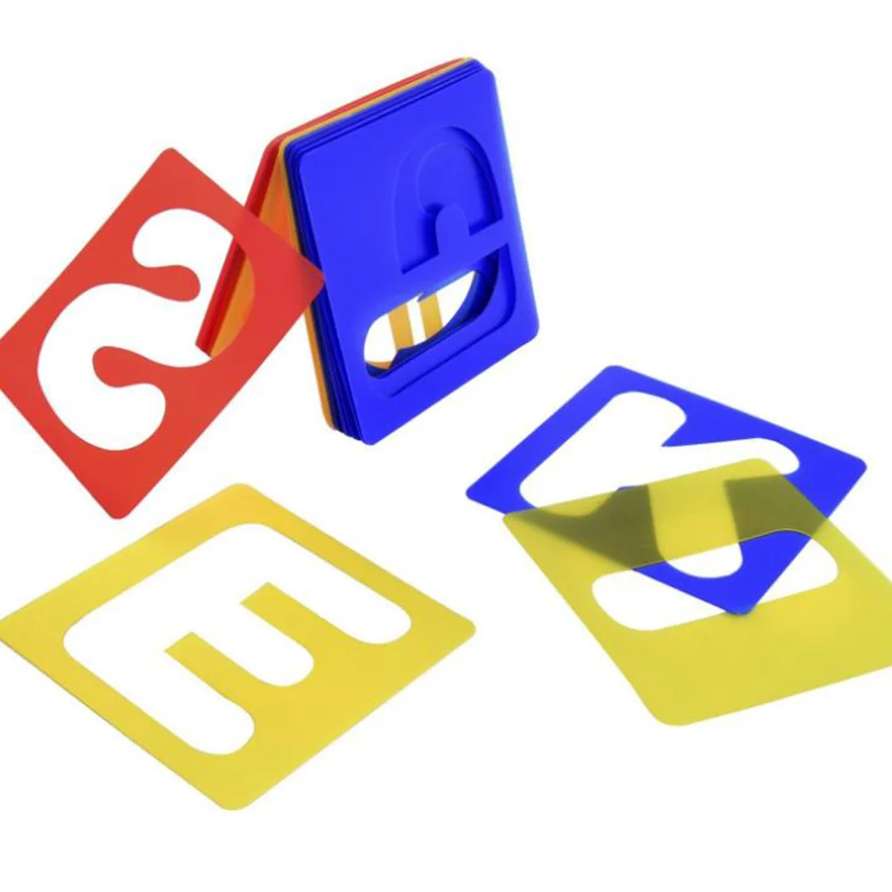 Трафарет с алфавитом 26 дюймов 10 чисел трафарет набор шаблонов для ребенка сделай