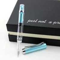 high quality 698 transparent piston fountain pen demonstrator ink pen