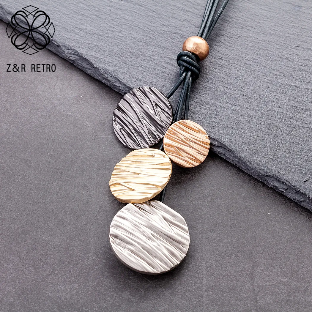 Винтажное ювелирное изделие длинное ожерелье для женщин подвески и ожерелья