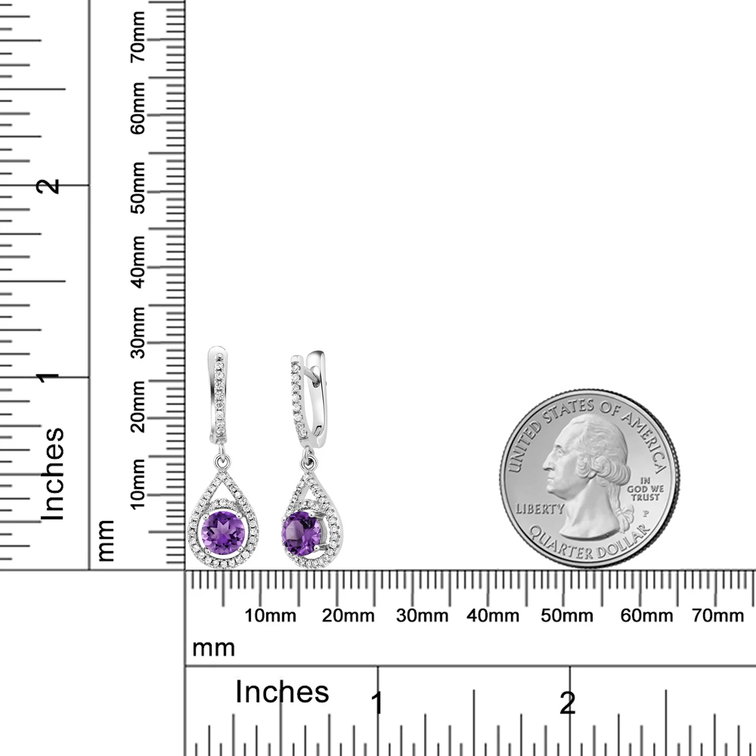 Женские серьги подвески GemStoneKing классические из стерлингового серебра 925 пробы с