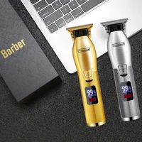 profession hair clipper beard trimmer for men electric mens shaver lcd 0mm hair cutting trimmer machine chargeable razor