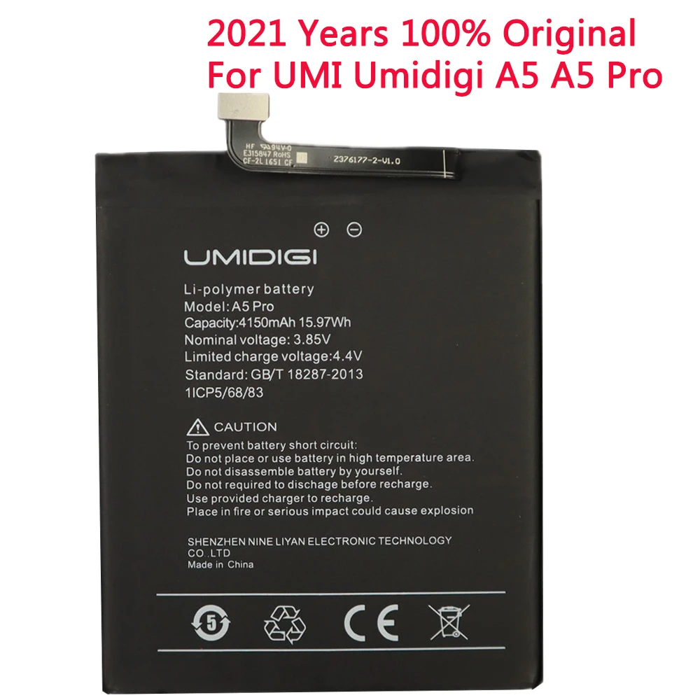 

New 100% Original 4150mAh Phone battery For UMI Umidigi A5 A5 Pro Batteries Bateria With Tracking number with Tracking number