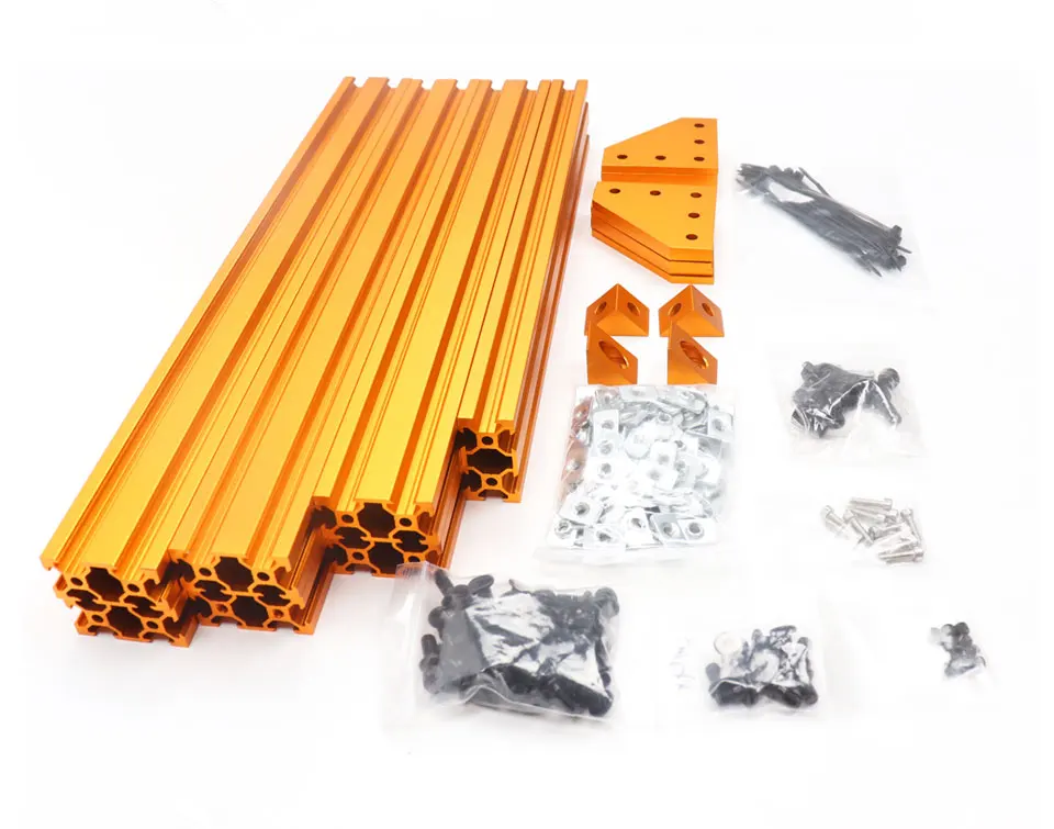 Золотой 2040 профиль красочный Prusa i3 MK3/MK3S медведь комплект prusa i3 mk2s Модернизированный mk3 алюминиевый профиль рамы 359 мм