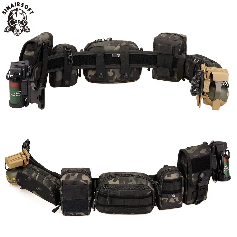 Tactical Molle Belt Nylon Military Waist with Double Buckle Adjustable Heavy Duty Training Hunting Accessories |