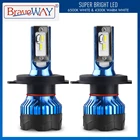 BraveWay Светодиодные Автомобильные фары H4 H7 H1 Turbo Led 9006 HB4 светодиодные лампы для всех автомобилей Противотуманные фары H11 HB3 лампы для автомобисветильник р