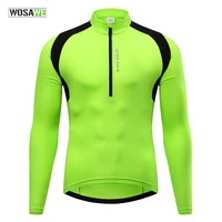 wosawe mens half zipper cycling jerseys long sleeves road mtb bike shirts ventilation riding bicycle jacket cycling clothings
