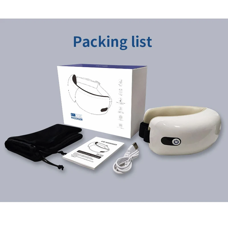 

Foldable Eye Massager with Heat Compression Rechargeable Eye Therapy Massage Glasses Relieve Eye Strain Dark Circle