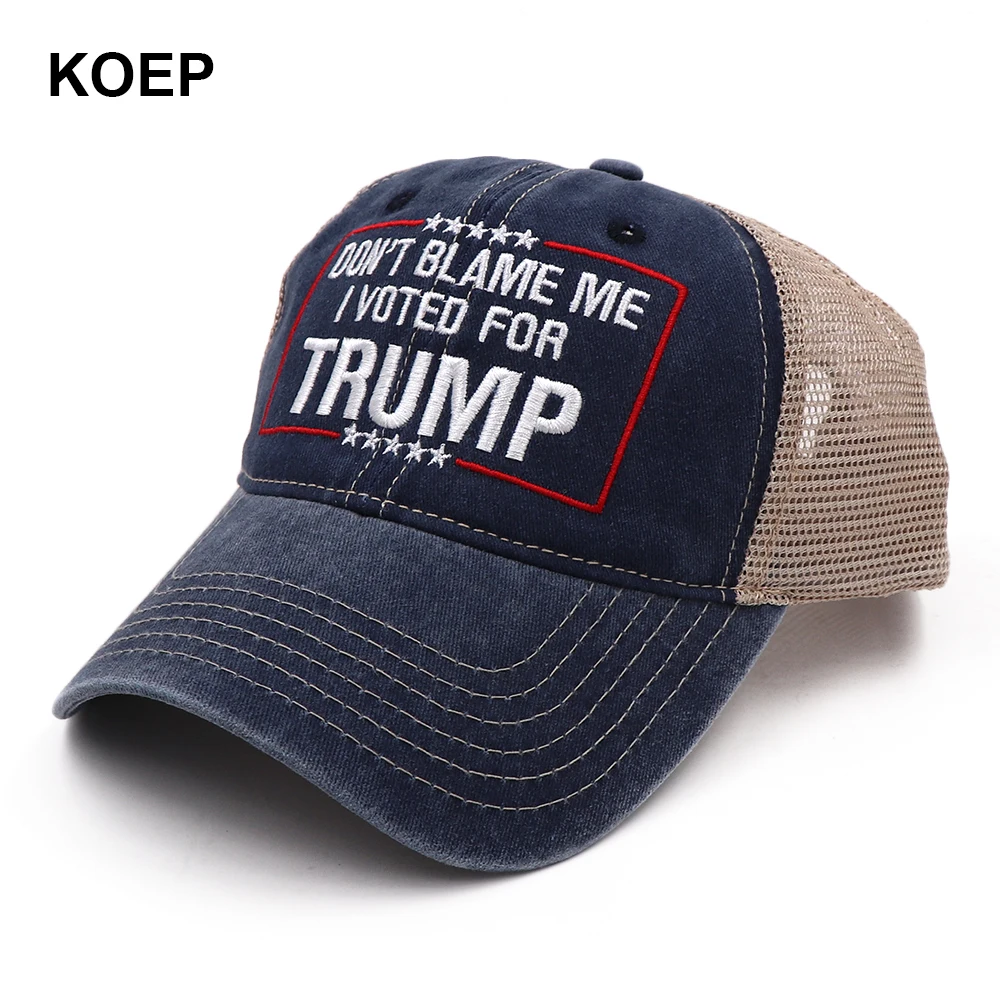 Бейсболка KOEP новинка 2024 Кепка с промытой сеткой не обвиняй меня голосую за