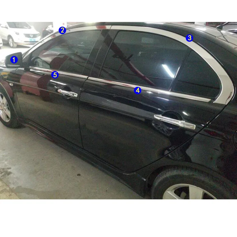 Для Mitsubishi Lancer EX 2010 2011 2012 2013 автомобильный чехол Палочка из нержавеющей стали для