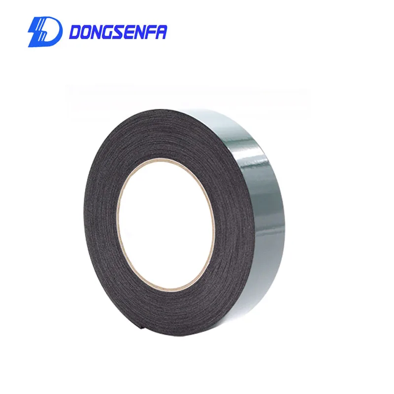 DONGSENFA 10 м/рулон 1 мм Толстая прочная Клейкая Двусторонняя клейкая черная лента для