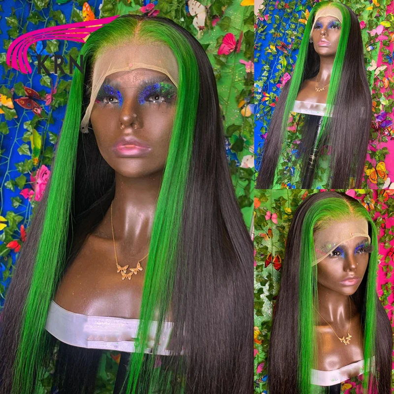 Highlight Green Color 13x4 Lace Front Wigs For Women Human Wigs With Peruvian Human Hair Wig Remy Brazilian Hair for Women