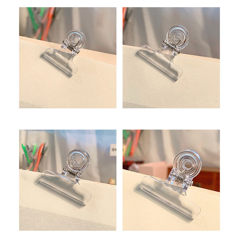 

Transparent Dovetail Clip Color Fixed Folder Creative Acrylic Snack Clip Long Tail Function Small Cute Sealing Bag Clip 4pcs
