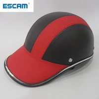 escam safety helmet motorcycle helmet half helmet summer electric car men women personality baseball helmet protection