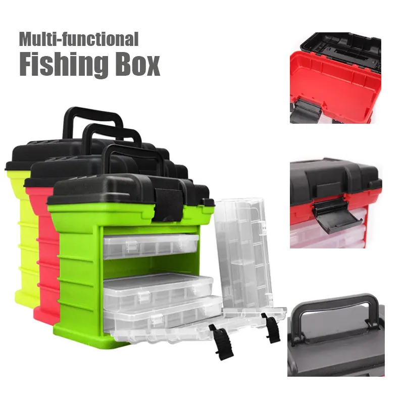 Портативная коробка для рыбной ловли 4 слоя контейнер рыболовной приманки