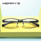 MERRYS дизайн мужские очки из титанового сплава оправа TR90 ноги близорукость очки по рецепту оптическая оправа Бизнес Стиль S2210